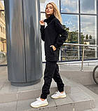 Зимовий жіночий костюм на флісі з подовженою худі, фото 7