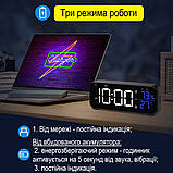 Настільний електронний годинник Mids з акумулятором, термометром та гігрометром, чорні., фото 2