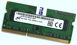 Оперативна пам'ять для ноутбука Micron DDR3L 4Gb 1600MHz PC3L-12800S CL11 (MT8KTF51264HZ-1G6P1) Б/В