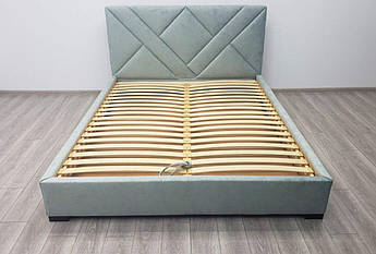 Ліжко двоспальне Стелла, двоспальне ліжко з м'яким узголів'ям для спальні Шик Галичина