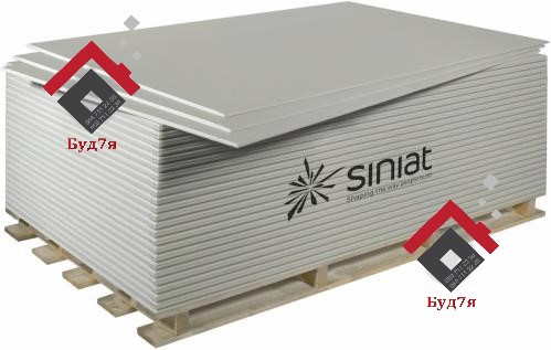 ПЛАТО Гіпсокартон звичайний Plato 2500x1200x12,5 мм, фото 1