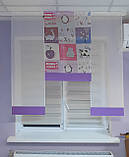 Комплект панельних фіранок Firanka Kids 3шт карниз 120см фіолетовий з білим (6_4п), фото 2