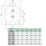 Фільтр Hayward HCFA701252LVA ARTIC AK40-1800.B (101 м3/год, D1800), фото 2