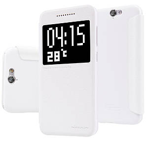 Шкіряний чохол Nillkin Sparkle для HTC One A9 білий