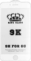 Защитное стекло Tempered Glass 9K Full Glue Apple iPhone 6/6s white