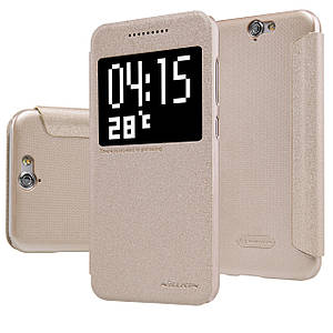 Шкіряний чохол Nillkin Sparkle для HTC One A9 золотистий