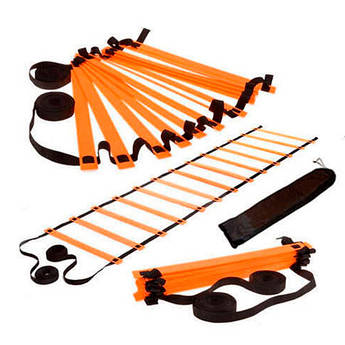 Драбина для тренування швидкості 10 м (20 ступенів) C-4607-OR, Жовтогарячий, Розмір (EU) — 1SIZE