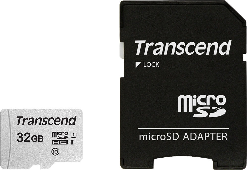 Картка пам'яті MicroSDHC 32 GB Transcend 300S class 10 UHS-I + adapter SD (TS32GUSD300S-A)
