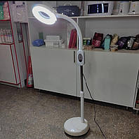 Лампа-лупа світлодіодна косметологічна гофра підлогова LED-регулюванням світла 5 діоптрій Яскрава С3431
