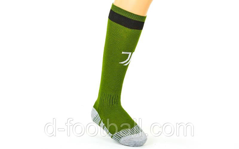 Гетри футбольні дитячі з символікою ФК JUVENTUS ETM1816-0, Оливковий, Розмір (EU) — 27-34, фото 1