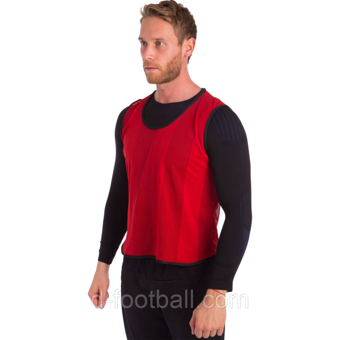 Манишка для футболу чоловіча суцільна (сітка) MATSA CO-5461-R, Червоний, Розмір (EU) — S-M, фото 1