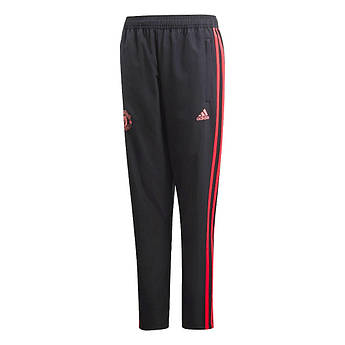 Дитячі штани Adidas MUFC WOV PNT CW7616, Чорний, Розмір (EU) — 164 cm