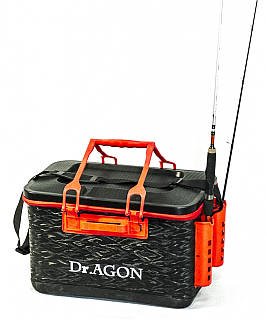 Сумка Dr.AGON Bakkan XL 35 л (водонепроникна, для зберігання риби) з двома тримачами для вудлищ
