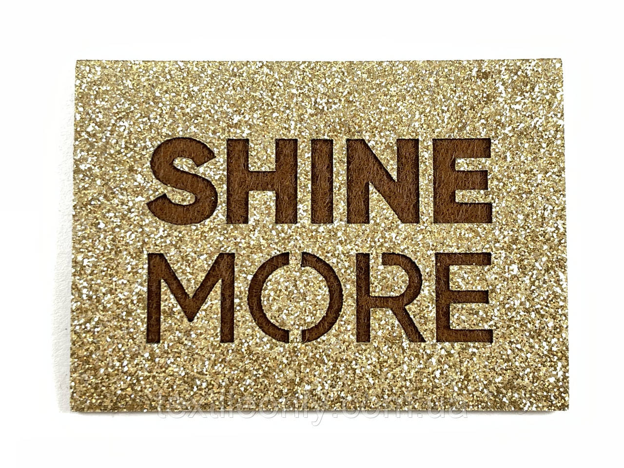 Нашивка SHine More/Сяй яскравіше 70х50 мм золото