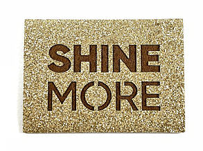 Нашивка SHine More/Сяй яскравіше 70х50 мм золото, фото 1