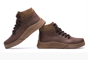 Чоловічі зимові шкіряні черевики Yurgen brown Style