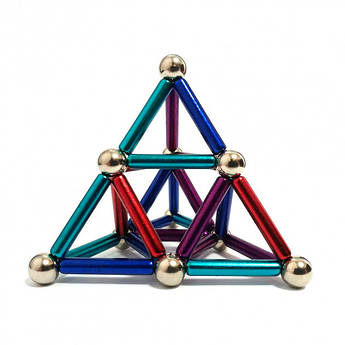 Магнітний конструктор Buckyballs та Buckybars, 64 деталі