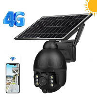 Уличная поворотная IP камера Sectec ST-S588M-4G 3mp с сим-картой и солнечной панелью черная