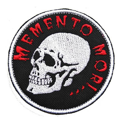 Вишитий шеврон "Memento mori" на липучці, фото 1