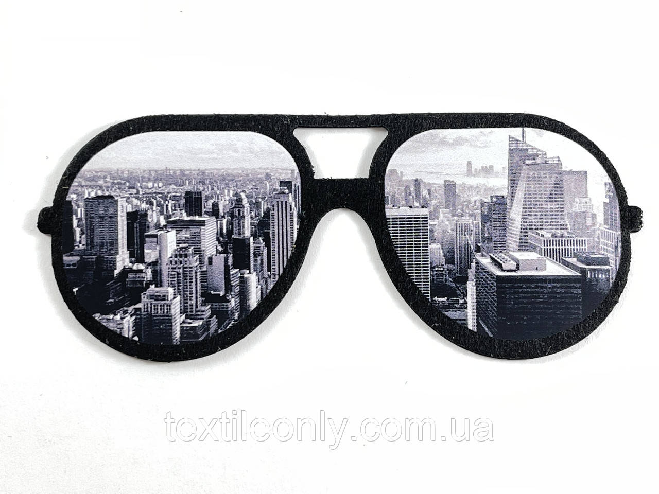 Нашивка Окути вид Нью-йорк/Glasses new york view 120х50 мм