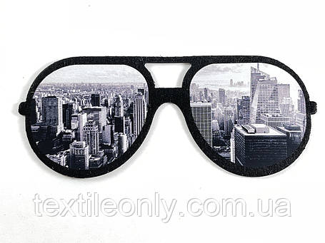 Нашивка Окути вид Нью-йорк/Glasses new york view 120х50 мм, фото 1