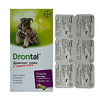 Дронтал Плюс (Drontal plus) таблетки с вкусом мяса для собак 6 таб