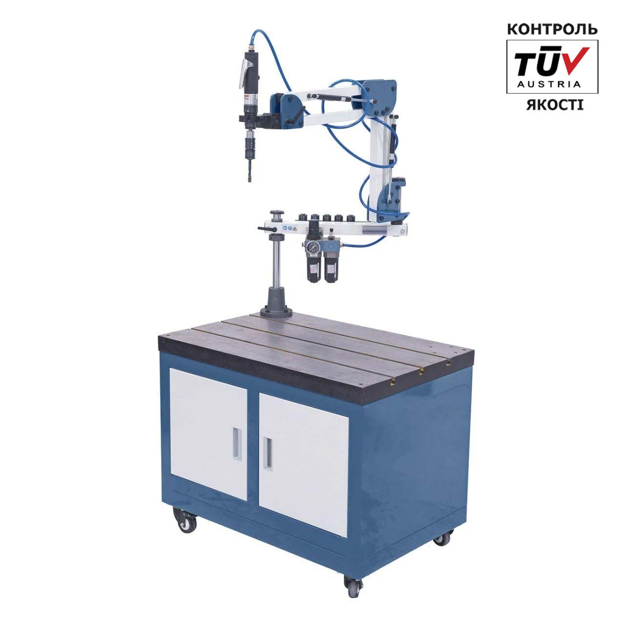 TM 12 P Різьбонарізний верстат (М3-М12) з поворотною консоллю Bernardo | Різьбонарізна машина пневмо