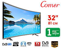 Телевизор COMER 32" Smart HD.Телевизор 32 дюйма.Телевизор изогнутый COMER 32" Smart HD