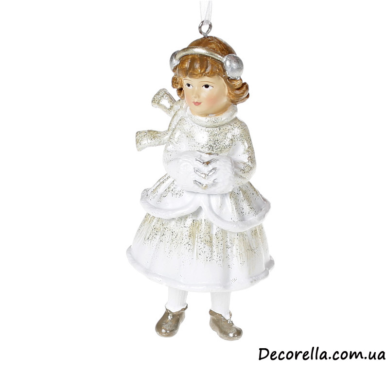 Підвіска "Дівчинка з муфтою" 11,5 см, фото 1