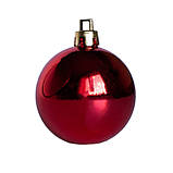 Набір ялинкових куль з верхівкою в коробці у формі ялинки, 18 шт, D5-6 см, червоний, пластик (030811-3), фото 5