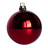 Набір ялинкових куль з верхівкою в коробці у формі ялинки, 18 шт, D5-6 см, червоний, пластик (030811-3), фото 6