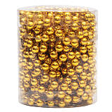 Намисто на ялинку, 6 мм х 6 м, новорічна прикраса золотисте (250478), фото 2