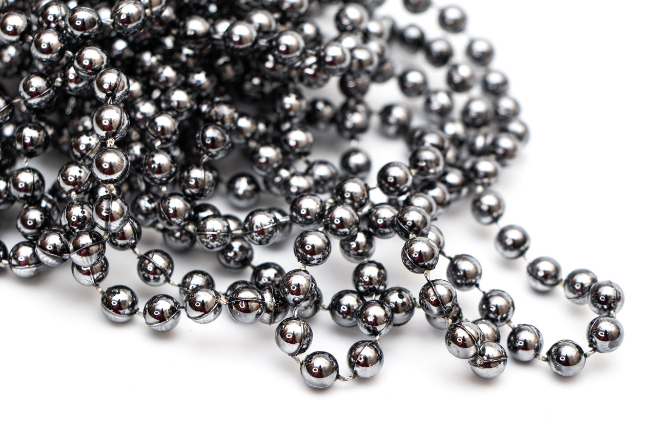 Намисто на ялинку, 6 мм х 6 м, новорічна прикраса сірий (250522), фото 1