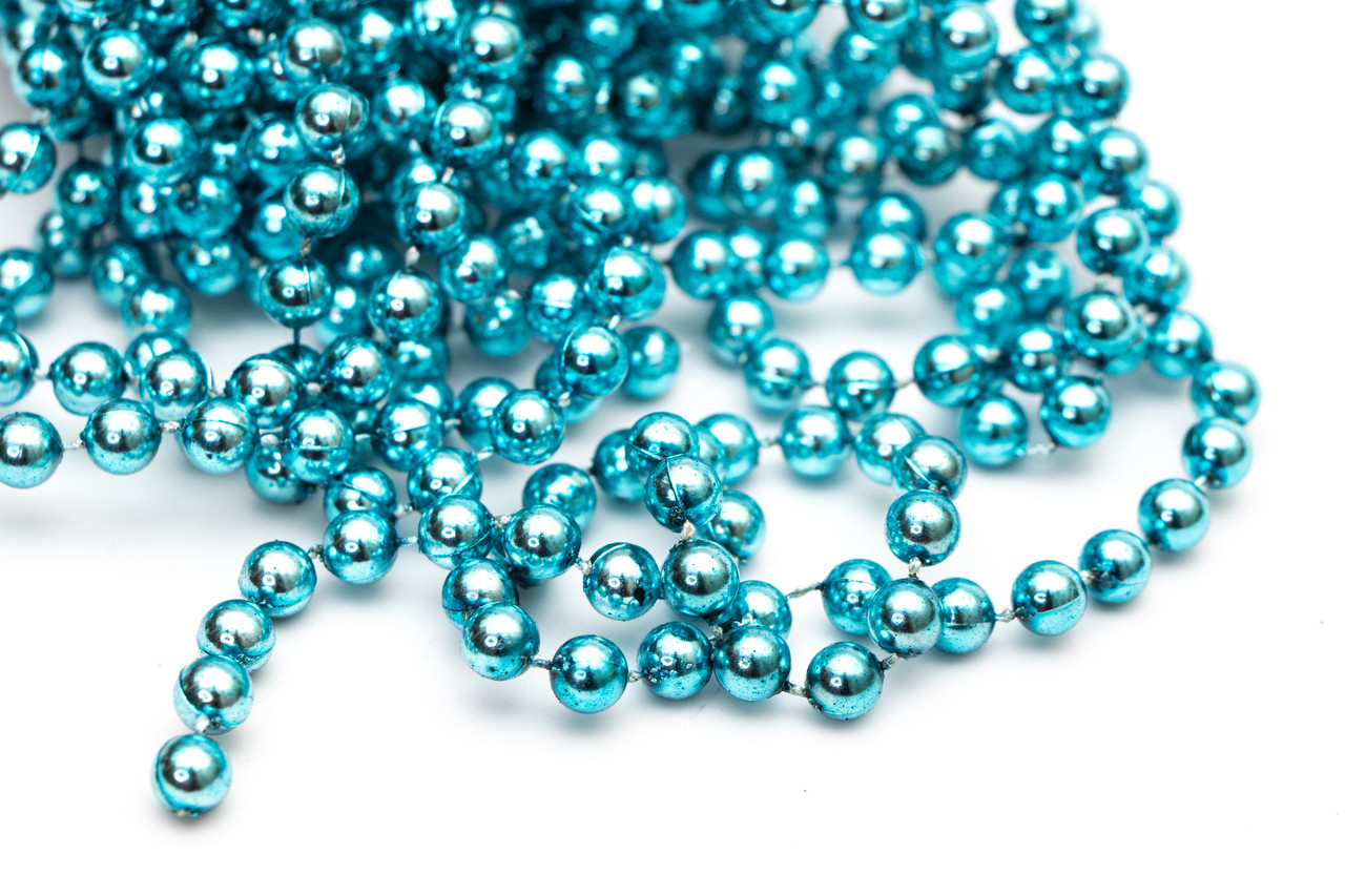 Намисто на ялинку, 6 мм х 6 м, новорічна прикраса бірюзове (250546), фото 1