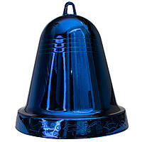 Большая елочная игрушка колокольчик, 25 см, синий (890513)
