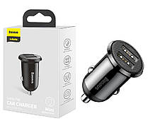 Автомобільний зарядний пристрій Baseus Grain Pro Car Charger (Dual USB 4.8 A ) CCALLP-01 чорний