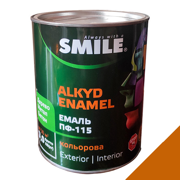 Фарба Smile ПФ-115 жовто-коричнева горіх 2,8кг, фото 1