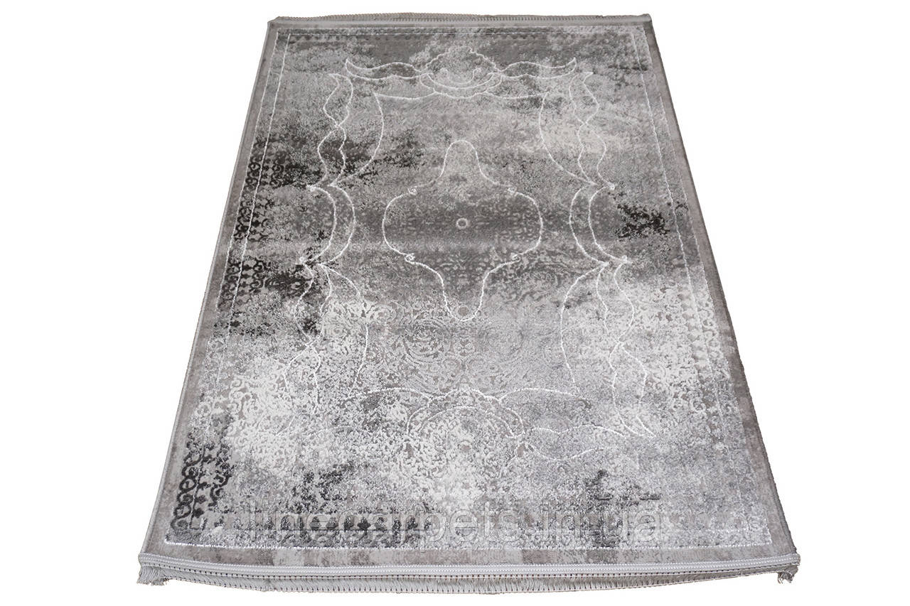 Сучасний сірий  килим LEVADO 03790A LIGHT GREY/DARK