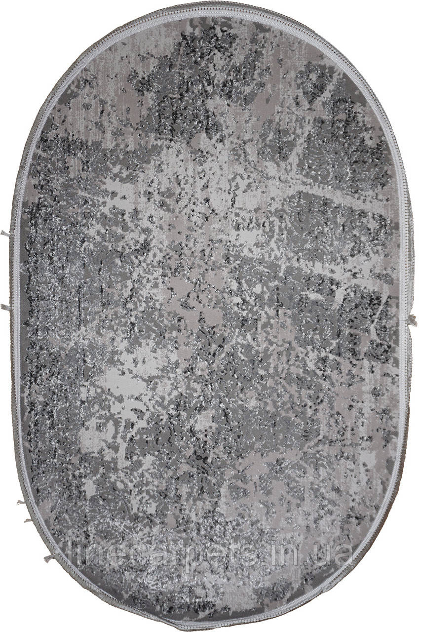 Сучасний овальний  килим LEVADO 03913A LIGHT GREY/DARK