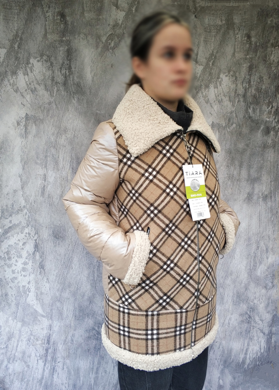 Оригінальна жіноча зимова куртка, єврозима, фабрична якість ТМ"Tiara" 44р., див.заміри в описі - фото 1 - id-p1484058321