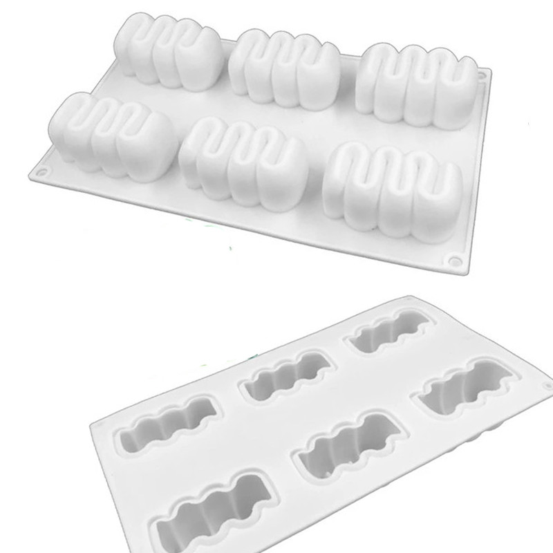 Силіконова форма для європейських десертів Зигзаг, 6 шт., фото 1