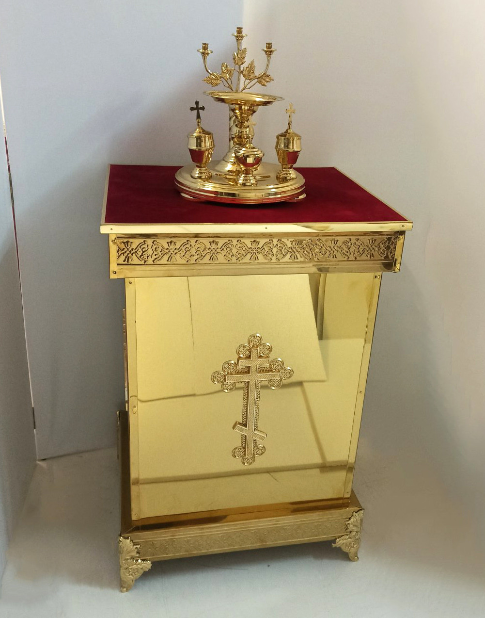 Підставка під ковчег або ливарне блюдо з булату 60х50см, фото 1