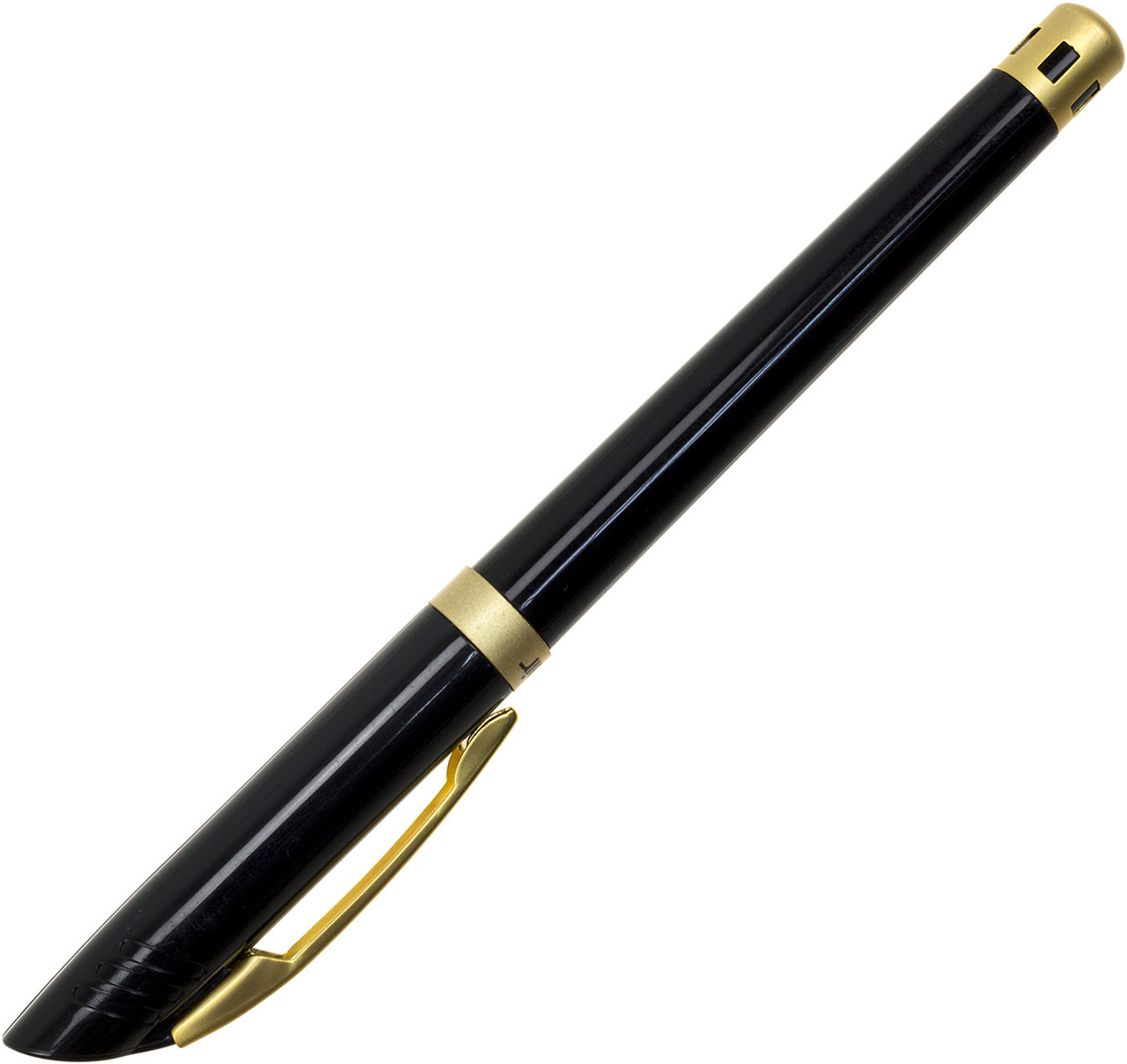 Ручка ролер "FlairP" №838 Black Beauty сатин gold чорн. корп. 48077 син.