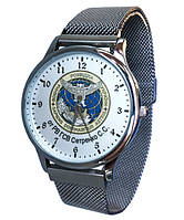 Годинник чоловічий наручний Воєнна Розводка України, іменний годинник, подарунок військовому, ЗСУ, годинник на магнітному браслеті