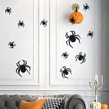 Павук на Хелловін набір - у наборі 12шт., розміри різні