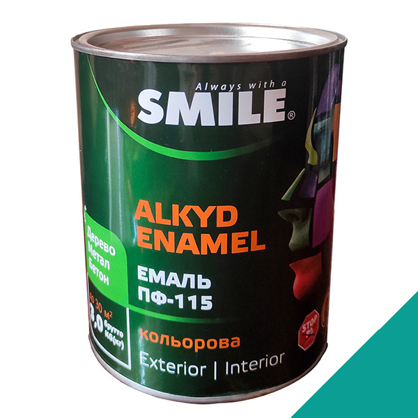 Фарба Smile ПФ-115 бірюзова 2,8кг, фото 1