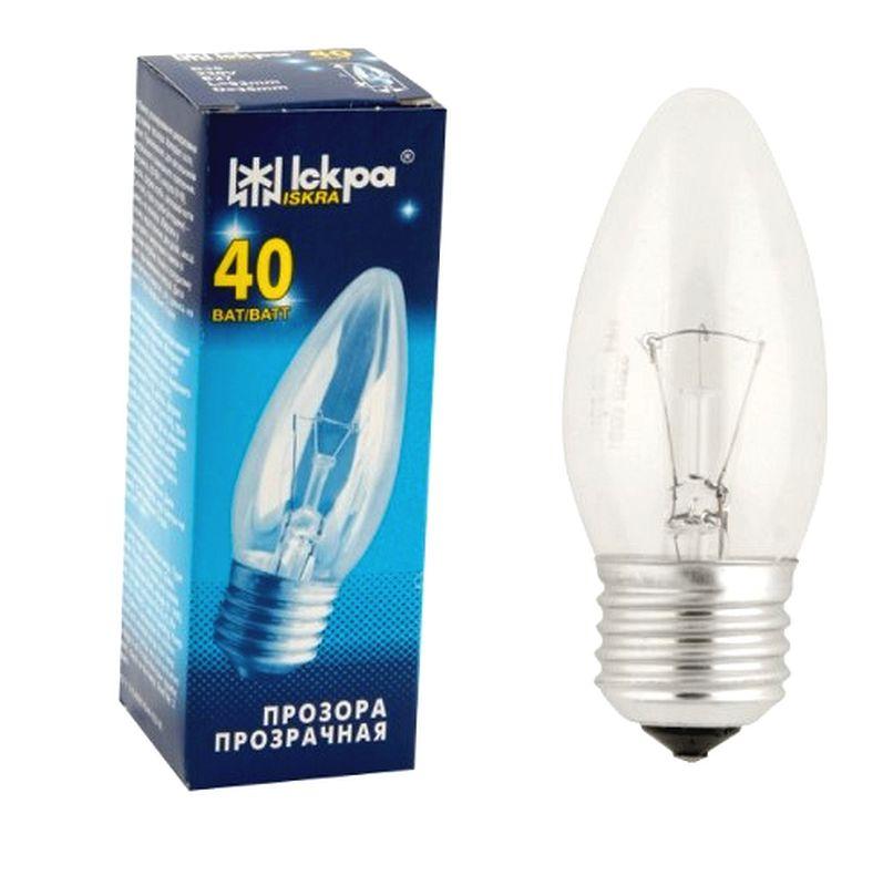 Лампа розжарювання декоративна ЛОН B 220-40 CL E27