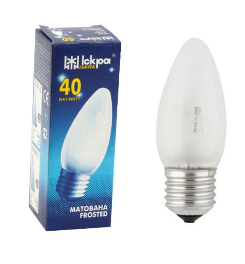 Лампа розжарювання декоративна ЛОН 220-40 B35 Fr E27