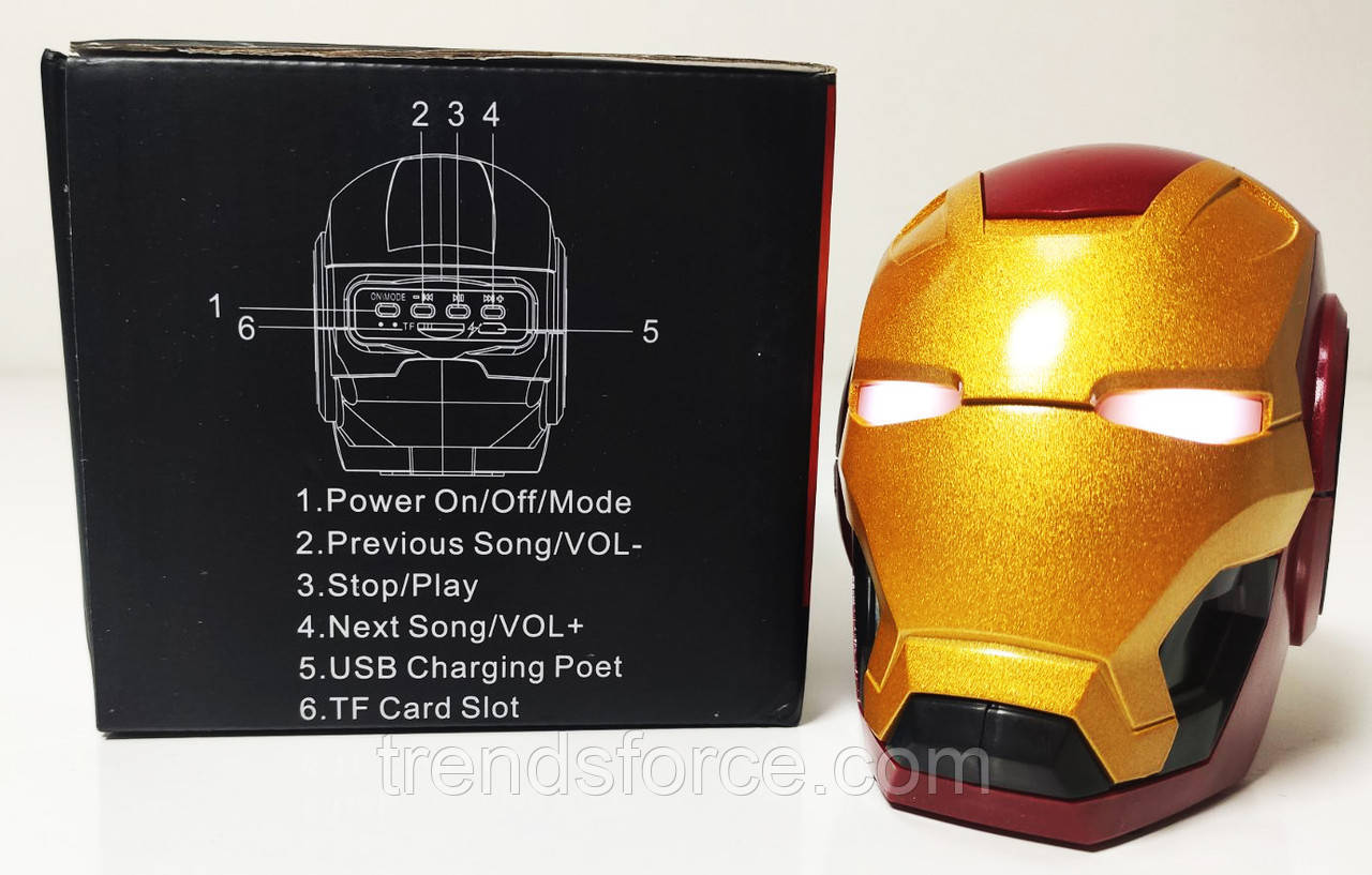 Колонка Железный Человек Iron Man Bluetooth 197442 - фото 2 - id-p1484048344