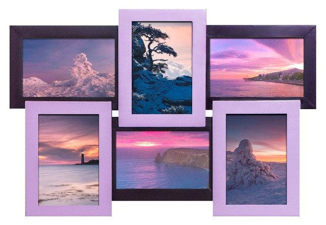 Фоторамка фіолетова на 6 фотографій